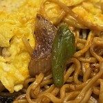 焼きそば居酒屋どーも - 玉ねぎ、ピーマン