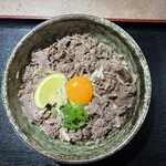 絵空事 - スペシャル肉うどん・冷 1500円