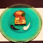 東洋軒 - ① 8種類の夏野菜のテリーヌとパプリカのムース