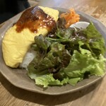 バナナカフェ - オムレツハンバーグプレート