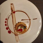 トラットリア ダイ パエサーニ - デザート。チョコレートのタルトでしたー。