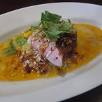 鴨のロースト、とうもろこしのリゾット。これはメチャクチャ美味しい（＞＜）柔らかい鴨肉～！