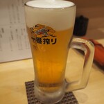 寿し小松 - 生ビール