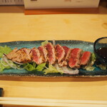 寿し小松 - 天然本マグロ ほほ肉炙りカルパッチョ