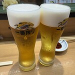 仙令鮨 JR仙台駅 3階店 - 一番絞りグラスビール