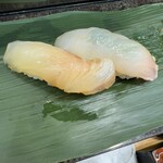 仙令鮨 - 真鯛の昆布締め、ひらめ