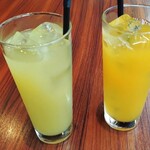 クッチーナ ラトリエ - グレープフルーツジュースとオレンジジュース