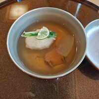 京懐石 美濃吉 横浜ランドマークプラザ店 - 鮑やわらか煮と海老真丈