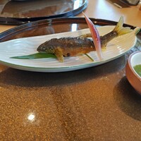 京懐石 美濃吉 横浜ランドマークプラザ店 - 若鮎塩焼き　蓼酢
