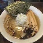 自家製麺 カミカゼ - 塩焦がしネギラーメン大（¥1050）硬め、TPのり（¥150）