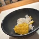 板前焼とり 成海 - 成海米。とうもろこし。成海。