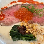 MENSHO - 【期間限定】和牛といくらの冷たいアーモンド担々麺のアップ