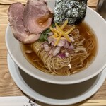 銀座 篝 ルクア大阪店 - 冷やし煮干しラーメン　盛り付け綺麗！