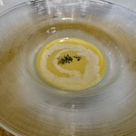 芦屋モノリス - コーンの冷製ポタージュが甘くて本当に美味しかった。