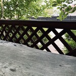 軽井沢焙煎所 - テラス的な席は意外と涼しい