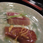 丸萬寿司 - 2014.9)カツオの燻製とづけ