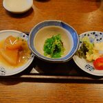 釜めし菜時記 さき亭 - 前菜三種盛り合わせ