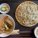 十得 - ざるそばと小天丼のランチ