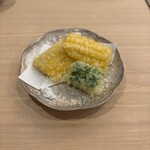 すし処 睦月 - とうもろこしの天ぷら