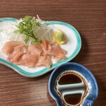 魚末あまごセンター - あらい。あと、ご飯とみそ汁が付きます。