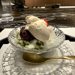 天ぷら 極 草哲 - 作りたてのジェラートトッピング