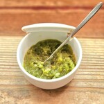 松阪牛麺 - 後半は味変で本場九州から来た柚子胡椒を入れるとさらに美味しくなりますよー！