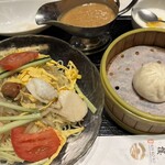 金香楼 - 中華冷麺とミニ肉まん900円