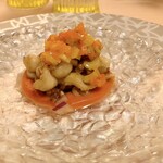 リストランテ ラ・バリック トウキョウ - ミズダコ、夏野菜、トマトとバジルソース