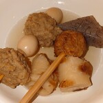 東京湯河原温泉 万葉の湯 - おでん串250円×2