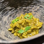 イル アオヤマ - 黒鮑のリゾット、肝ソース