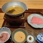 肉割烹 上 - すっぽんスープのしゃぶしゃぶ