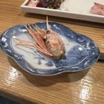 ご馳走 鉄や - ボタンエビの頭の炭火焼き