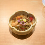 東麻布 天本 - つぶ貝、広島じゅんさい