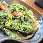 鶏串割烹 和 - ほうれん草バター(塩気胡椒弱く味ぼんやり)