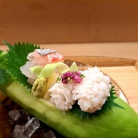 赤坂 菊乃井 - ⚫向付
                    「明石天然鯛　鱧落とし　あしらい一式」　