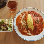 インドカレー茶屋 にきる - にきるランチ（コフタカレー・チキンカレー）
