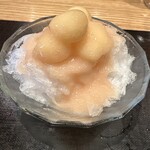 やまぐち - 桃のかき氷　バニラのパンナコッタ