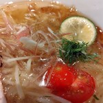 麺家 たけ田 - みょうがすだち大葉トマト