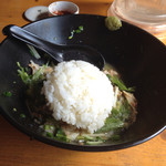 キブン、デ、、サチオ - 2014年9月
      Oi!ラーメン企画
      夏バテ解消麺
      豚 TON とろろまぜ冷やっし
      
      ダイビングセントーン  （追い飯）