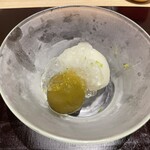 天ぷら 好日 - 青梅のシャーベット