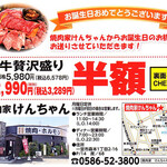 焼肉家けんちゃん - お誕生日おめでとうハガキ