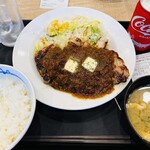 松屋 - 国産雪国育ち厚切りWトンテキ定食シャリアピンソース　¥2,380-