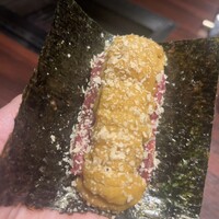 USHIMITSU NISHIAZABU - 厳選和牛の箱雲丹ユッケドッグ