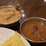 ナタラジ - ミルク入りの優しいカレーと豆のカレー