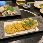 San Chuu - もろこしの天ぷら、甘〜い^_^