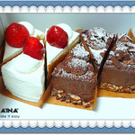 パティスリー カフェアイナ - 生チョコケーキ＆イチゴのショートケーキ　￥７６０→￥５４０