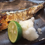 まるさん松本 - 2014年9月昼再訪。スダチと大根おろし。