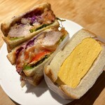 サンドイッチ喫茶 万福 - 料理写真:HOT万福サンド vol.1 800円、幸せたまご 300円