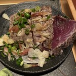 高知藁焼き 屋台餃子 土佐宿毛マーケット - 藁焼き鰹 タレ五切