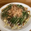 笑庵 - お好み焼き(ぶた玉)。